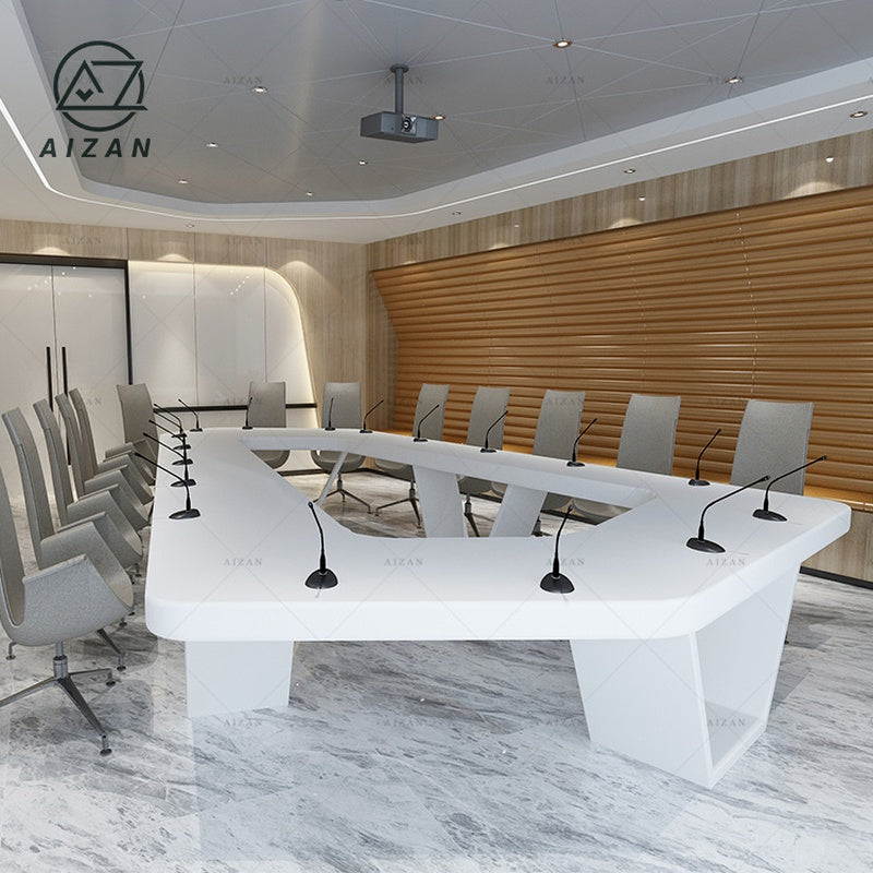 Boardroom Table for Twenty Four White