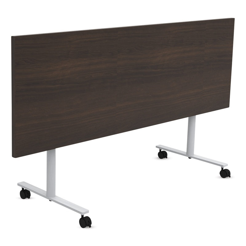 Flip Top Table on Castors Walnut