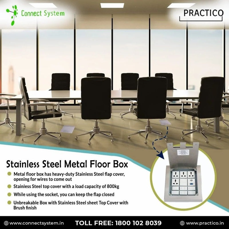 Floor Box for Meeting Tables Trade Pack of Ten