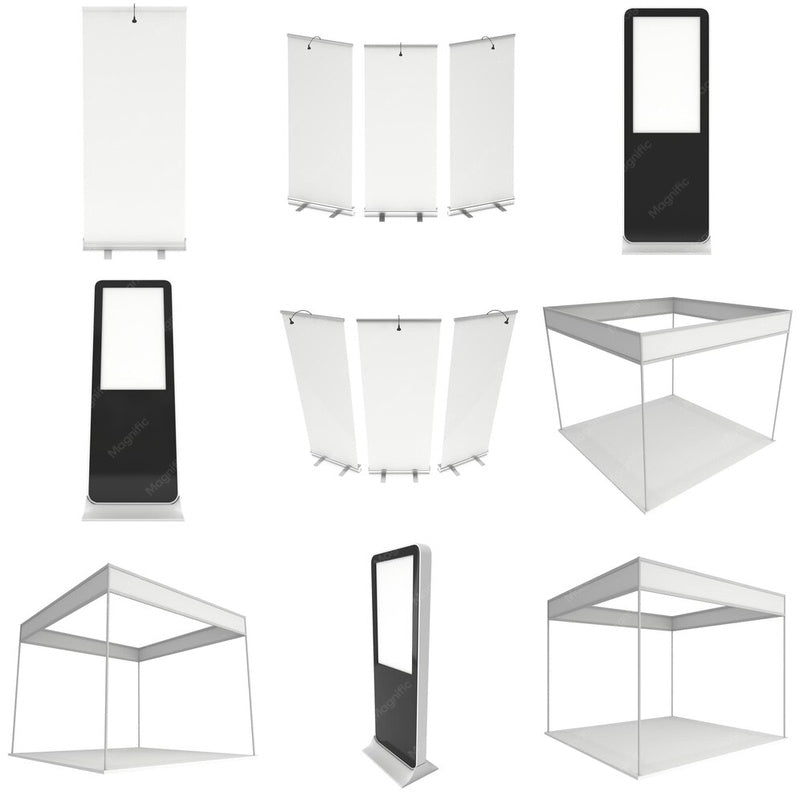 Floor Stand for Video Bar and Display Trade Pack of Five