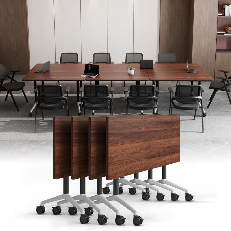 Modular Meeting Table Set Walnut