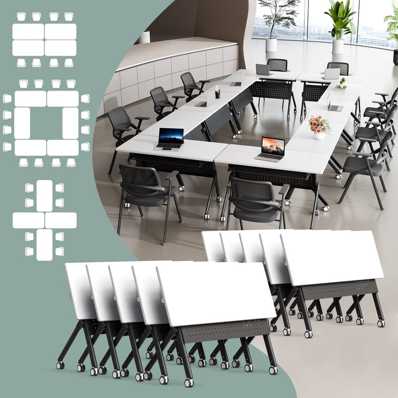 Modular Meeting Table Set White