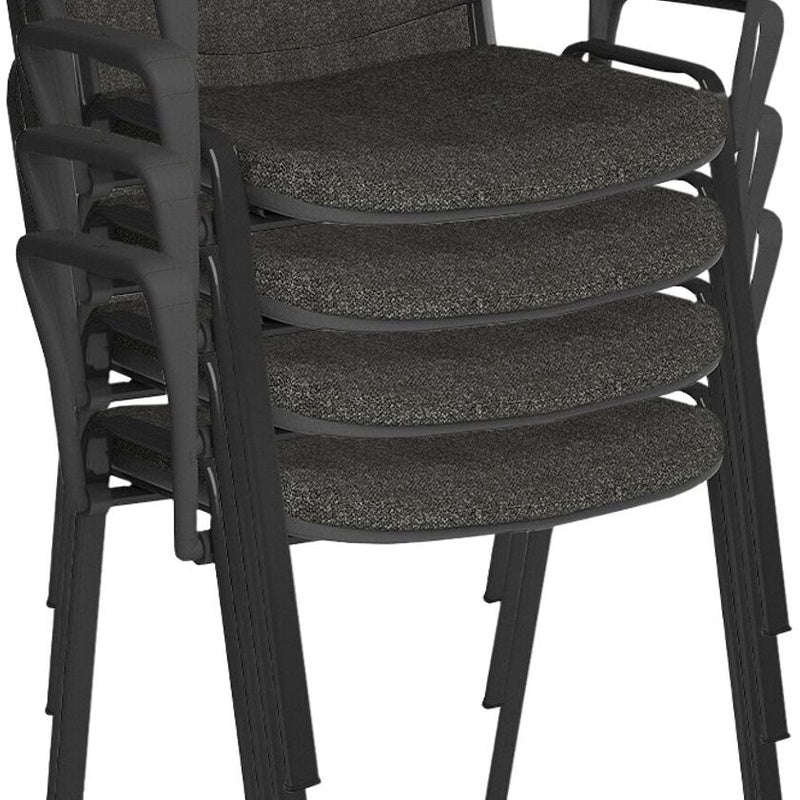 Stackable Meeting Chair with Arms Charcoal Trade Pack of Twenty