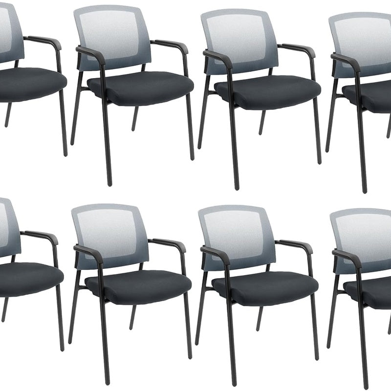 Stackable Meeting Chair with Arms Grey