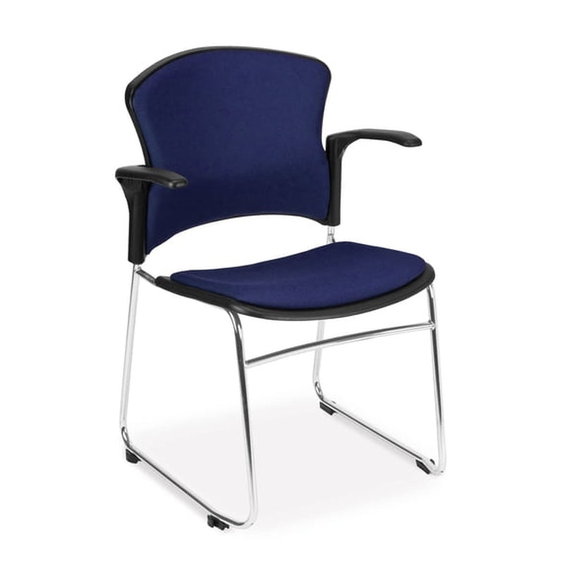 Stackable Meeting Chair with Arms Navy