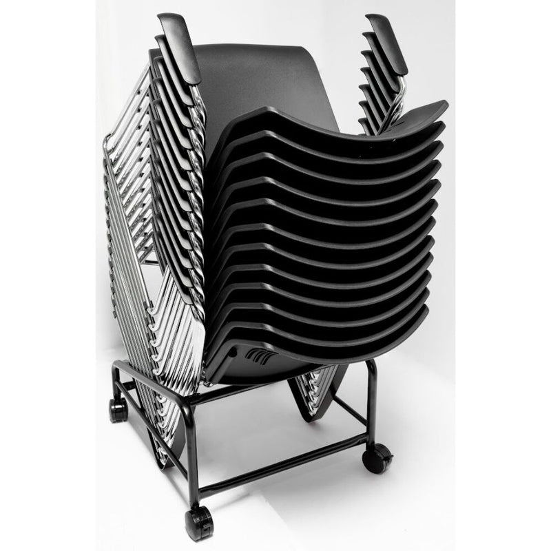 Stacking Chair Trolley Black