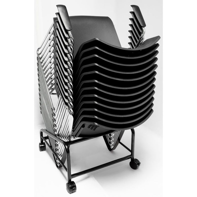 Stacking Chair Trolley Black Trade Pack of Twenty