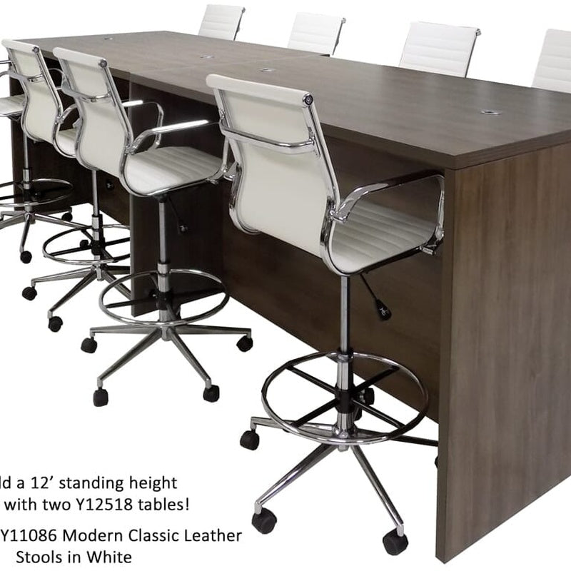 Standing Height Meeting Table Walnut