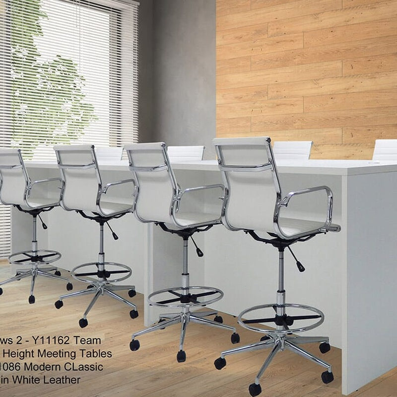 Standing Height Meeting Table White