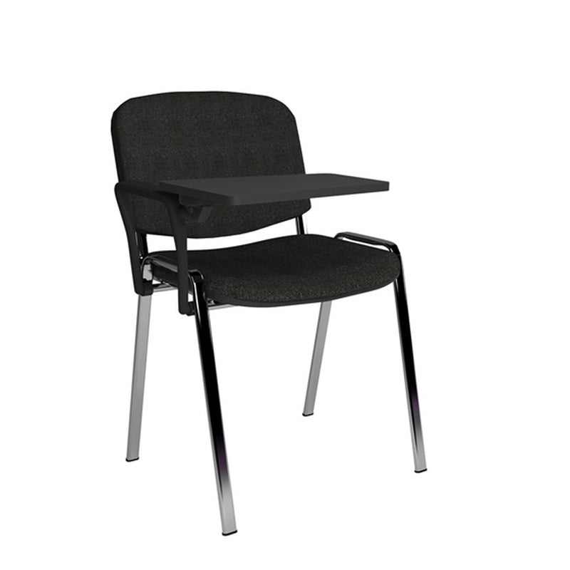Training Room Chair with Writing Tablet Charcoal