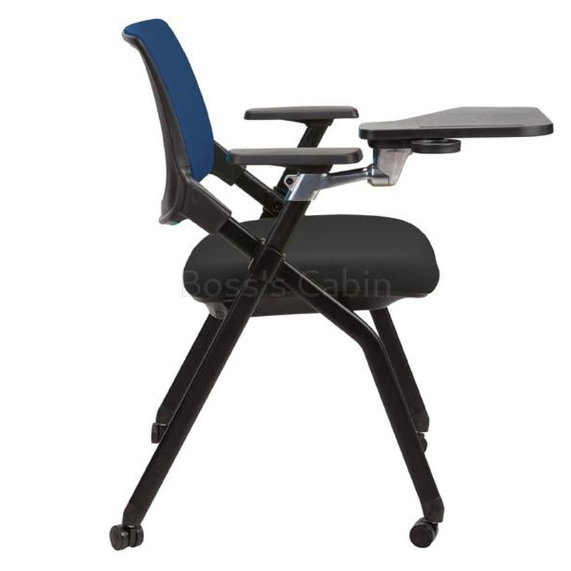 Training Room Chair with Writing Tablet Navy